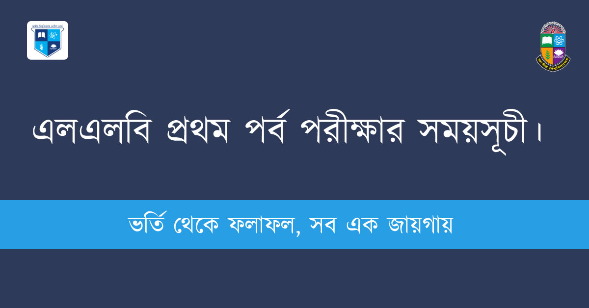 এলএল.বি ১ম পর্ব পরীক্ষার রুটিন ২০২৪ - NU LLB 1st Part Exam Routine 2024